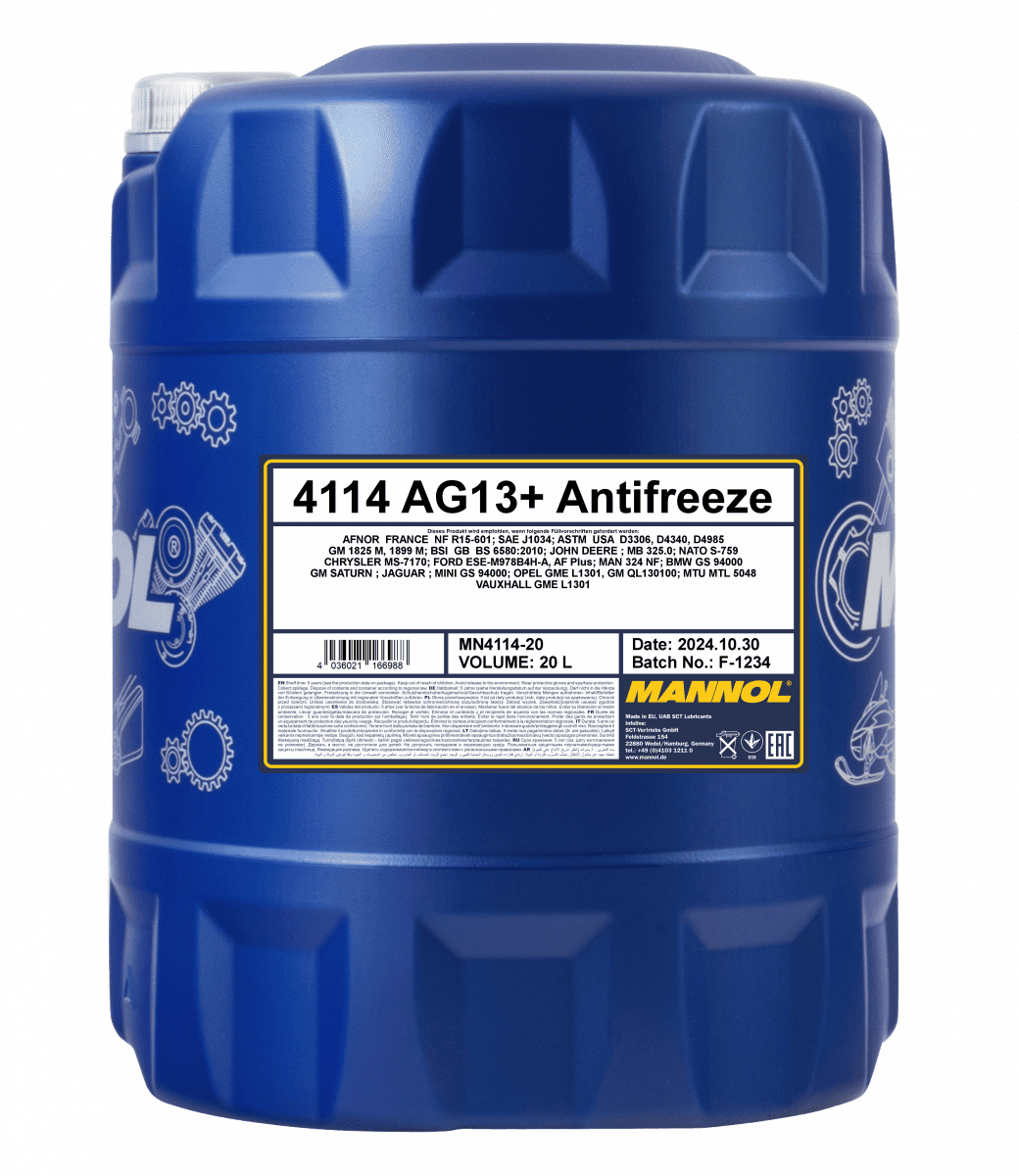 Антифриз-концентрат MANNOL Antifreeze AG13+ Advanced, 20л (MN4114-20)